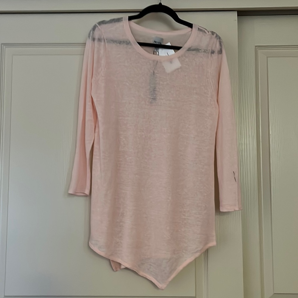Nic + Zoe sheer pink 3/4 length too